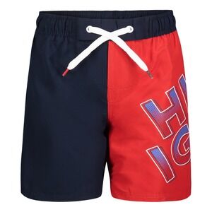 Tommy Hilfiger Big Boys Exploded Drawstring Board Shorts - Navy Blazer - Size M